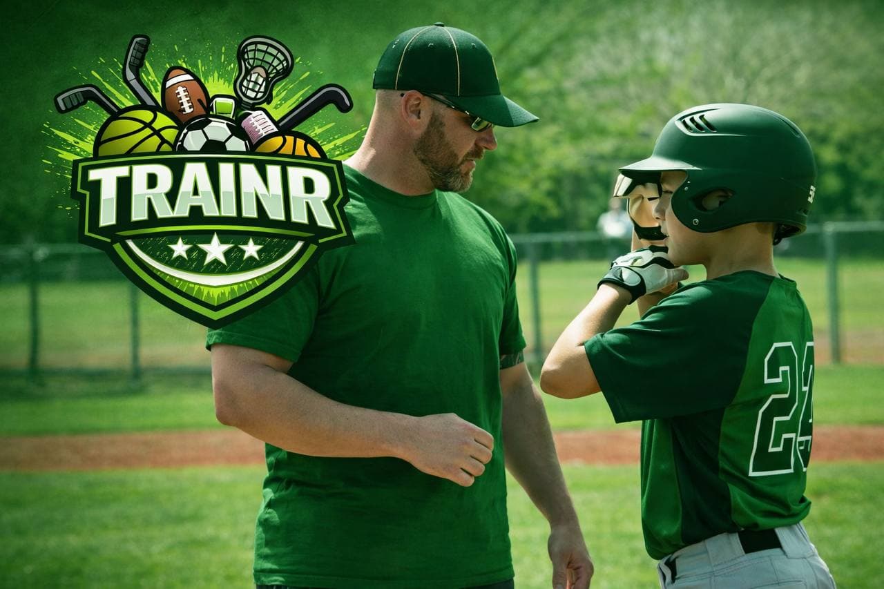 Coach leading youth athletes through training